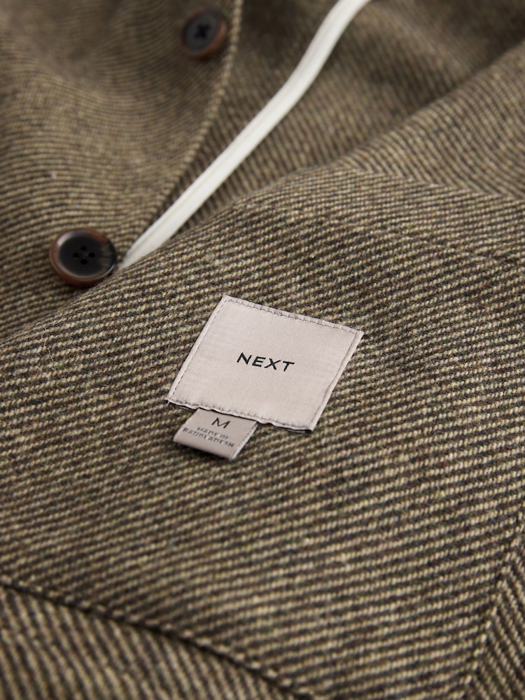 بني - Smart Textured Twill Chore Jacket With Wool - صورة 11 من 11 بني - Smart Textured Twill Chore Jacket With Wool - صورة 11 من 11