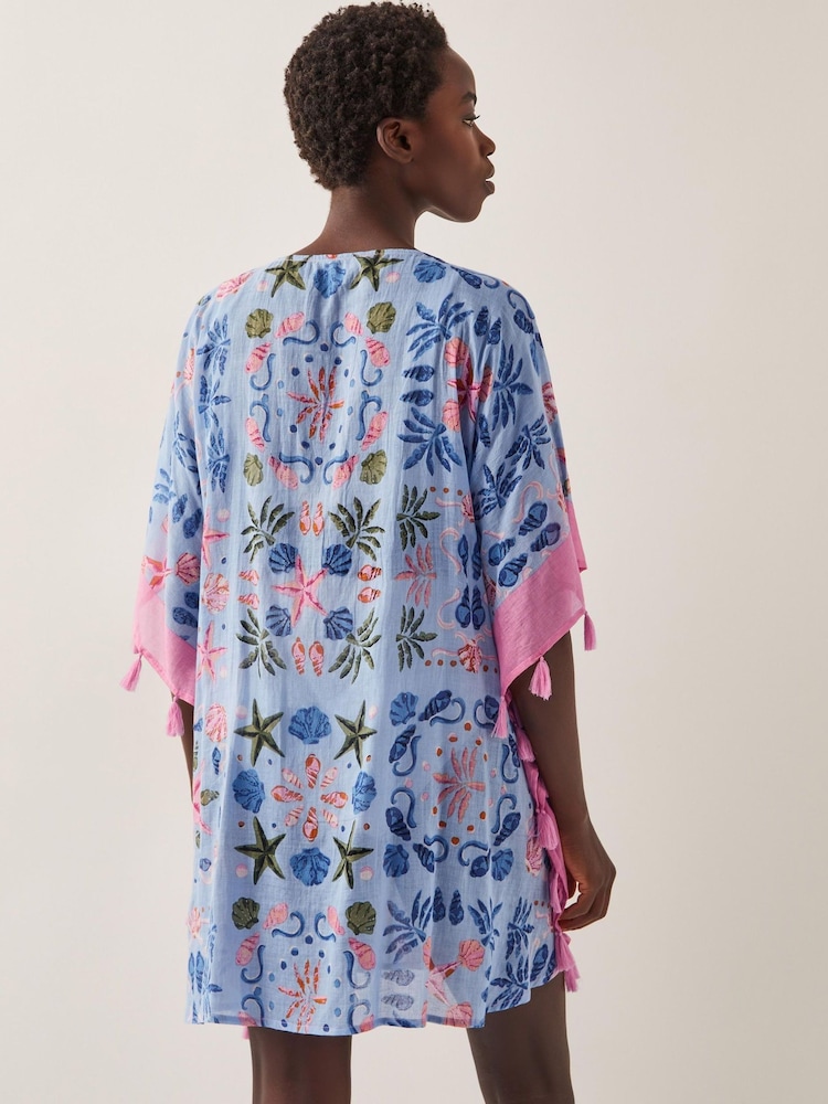Monsoon Coco Shell Print Mini Kaftan - Imagen 2 de 5 Monsoon Coco Shell Print Mini Kaftan - Imagen 2 de 5