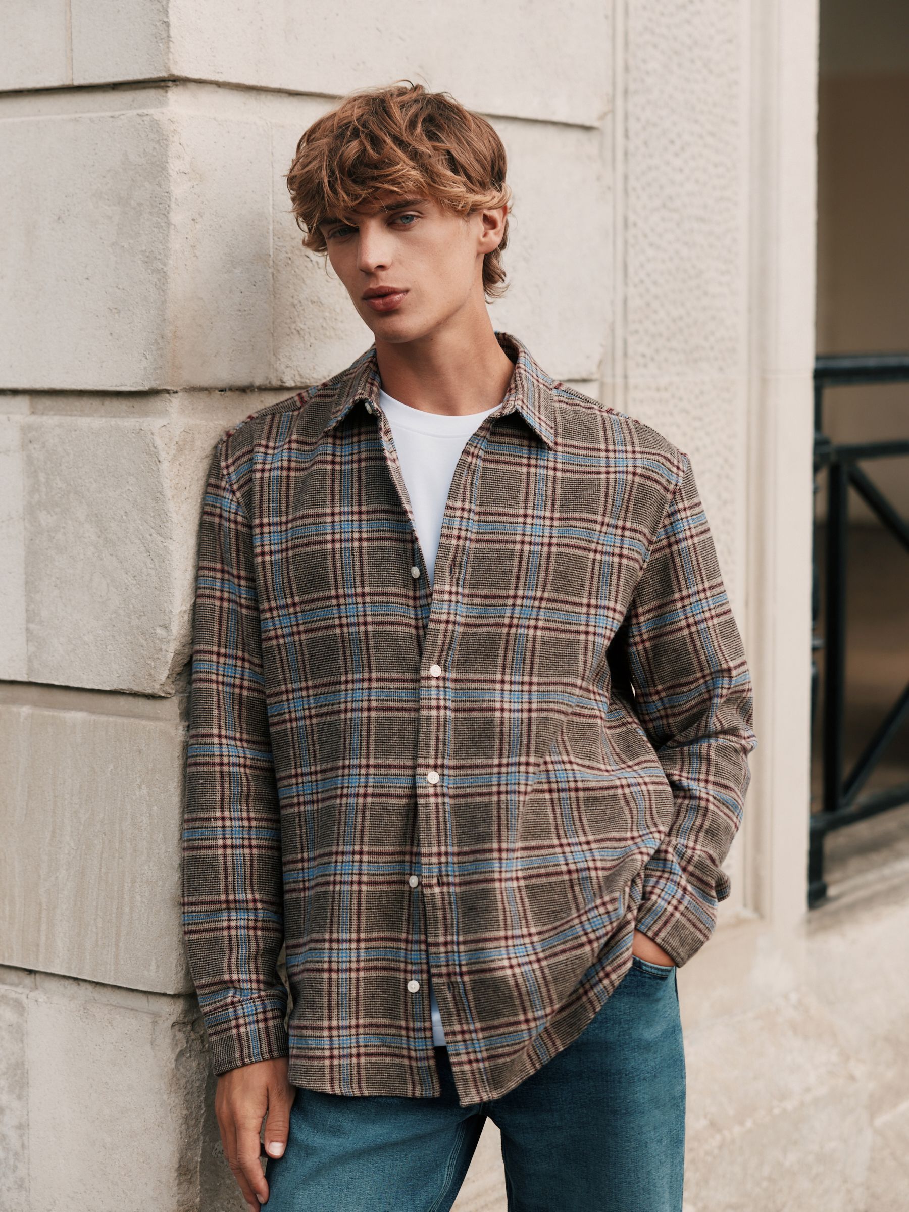 Buy Brown Signature Long Sleeve Check Shirt from Next USA