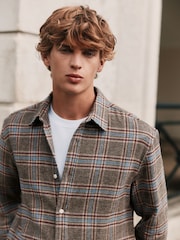 Brown Signature Long Sleeve Check Shirt - Image 3 of 6