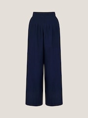 Monsoon Blue Margo Wide Leg Trousers - Image 5 of 5