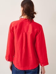 Monsoon Red Thea 100% Linen Shirt - Image 3 of 5