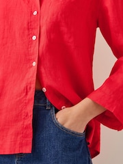 Monsoon Red Thea 100% Linen Shirt - Image 4 of 5
