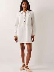 Monsoon Natural Nara Denim Tunic Shirt 100% Cotton Dress - Image 1 of 6