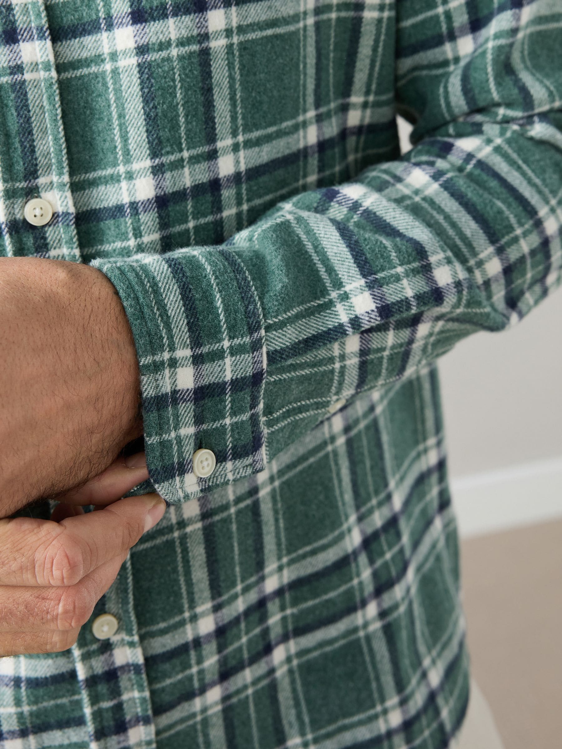 Buy Green/White Signature Long Sleeve Check Shirt from Next USA