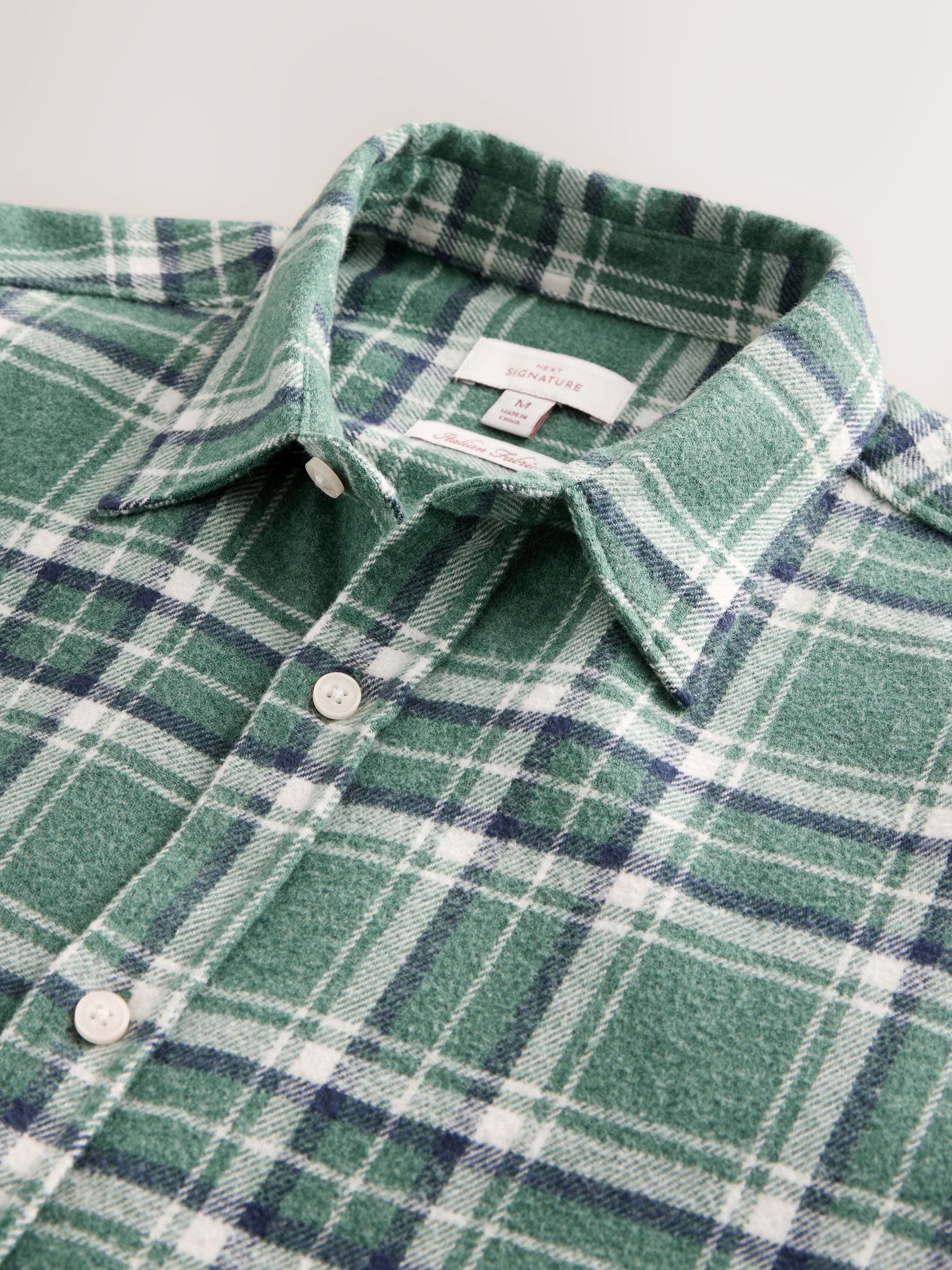 Buy Green/White Signature Long Sleeve Check Shirt from Next USA