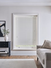 White Ivory 50mm Slat Bamboo Venetian Blind - Image 2 of 5