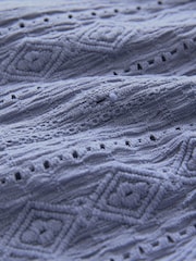 Pale Blue Broderie Holiday Shorts - Image 6 of 6