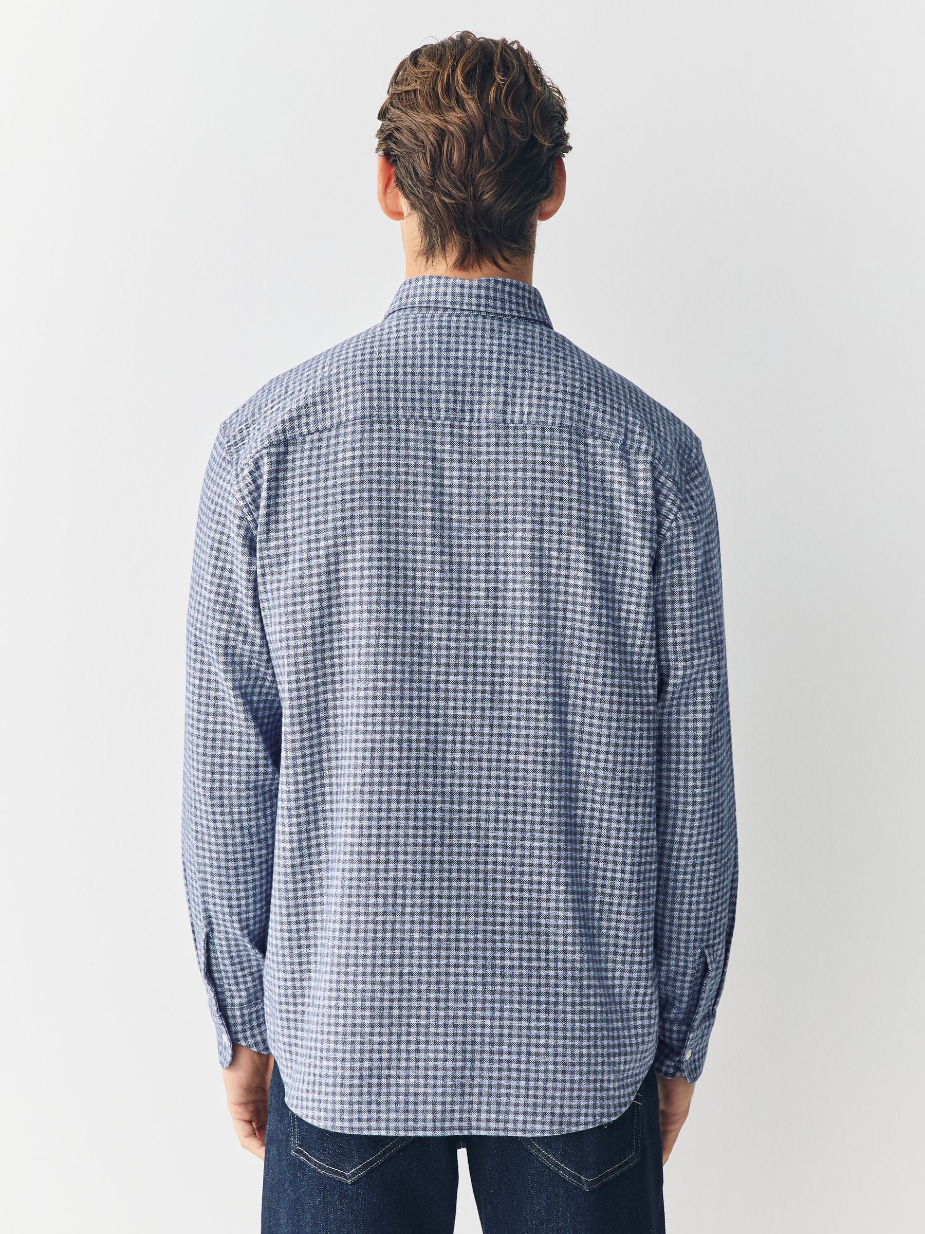 Buy Blue Twin Pocket Long Sleeve Check Shirt from Next USA