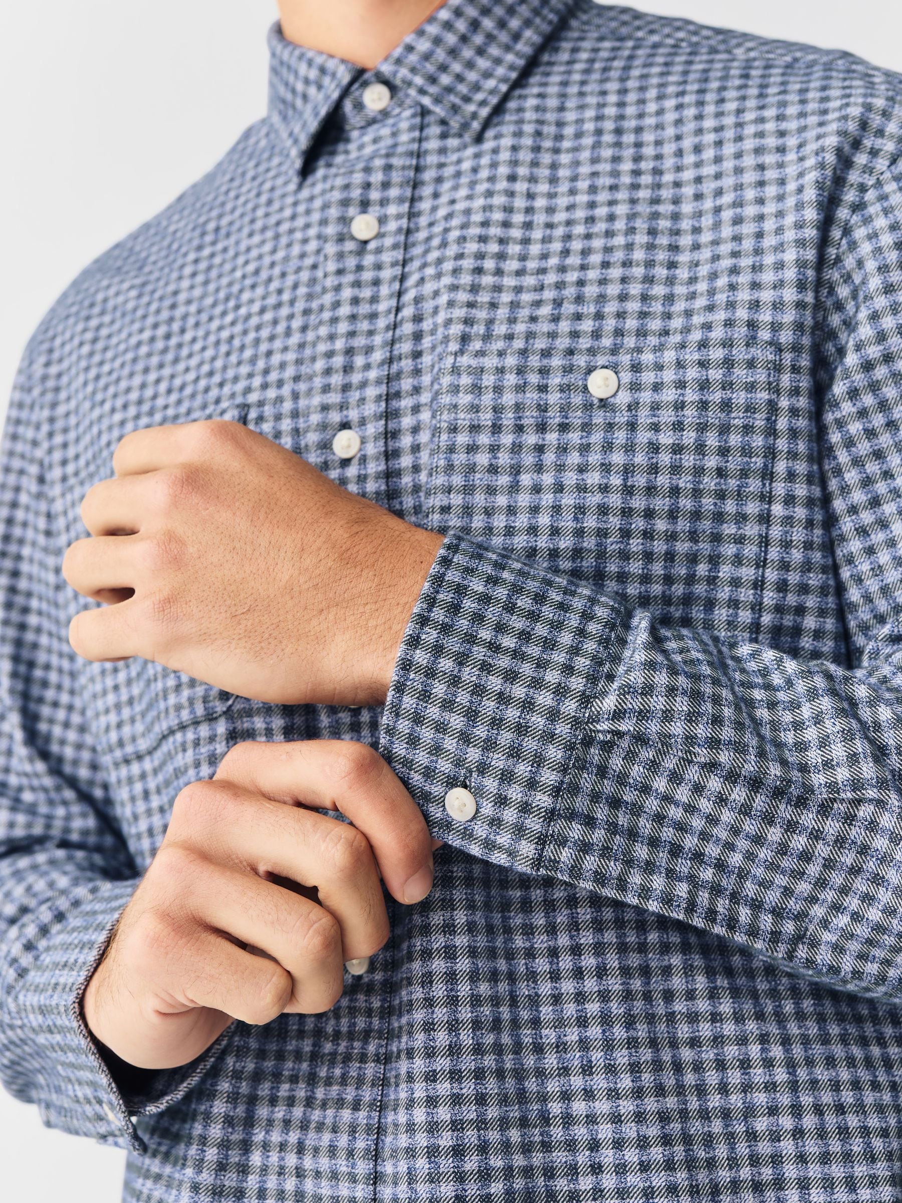 Buy Blue Twin Pocket Long Sleeve Check Shirt from Next USA