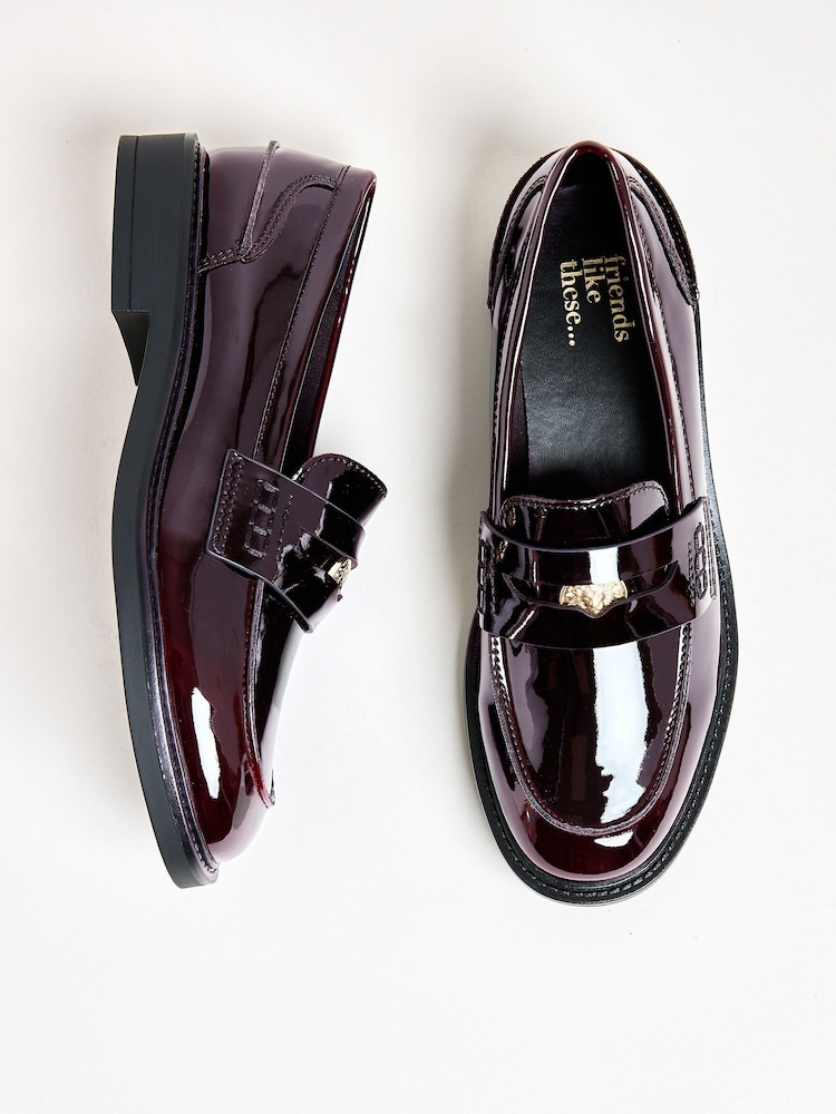Friends Like These Burgundy Red Coin Hardware Slip-On Comfort Penny Loafer Shoes - Image 1 of 4