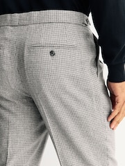 Light Grey Signature Smart Check Trousers With Wool - Image 5 of 11