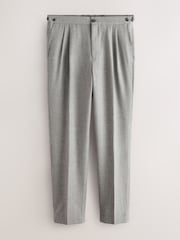 Light Grey Signature Smart Check Trousers With Wool - Image 7 of 11