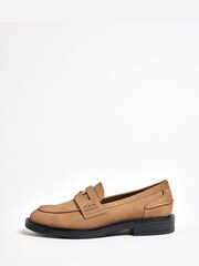 Friends Like These Tan Brown Coin Hardware Slip-On Comfort Penny Loafer Shoes - Image 4 of 4