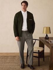 Neutral Regular Tapered Fit Smart Textured Soft Touch Trousers - Image 3 of 11