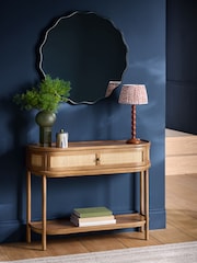 Clarke and Clarke Cane and Mango Wood Aspley Console Table - Image 1 of 9