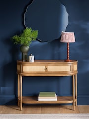 Clarke and Clarke Cane and Mango Wood Aspley Console Table - Image 2 of 9