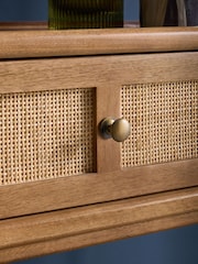 Clarke and Clarke Cane and Mango Wood Aspley Console Table - Image 4 of 9