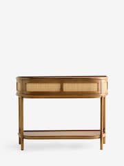 Clarke and Clarke Cane and Mango Wood Aspley Console Table - Image 5 of 9