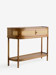 Clarke and Clarke Cane and Mango Wood Aspley Console Table - Image 7 of 9