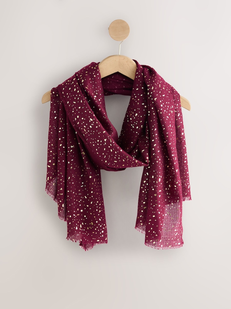 Scattered Gold Foil Lightweight Scarf - Image 1 of 3
