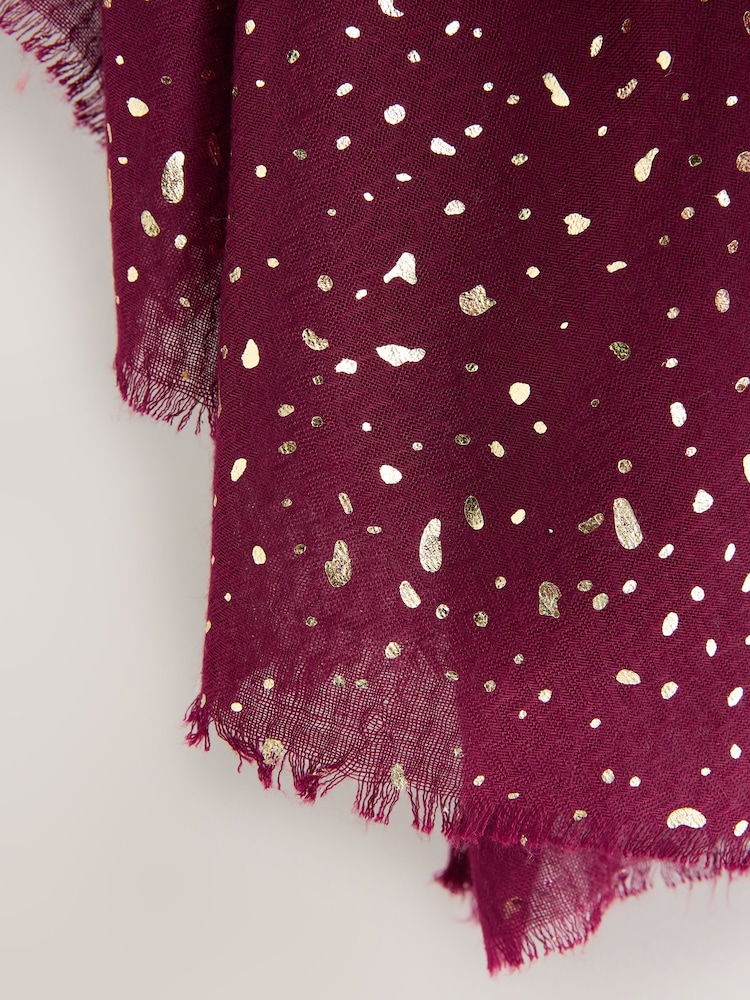 Scattered Gold Foil Lightweight Scarf - Image 3 of 3
