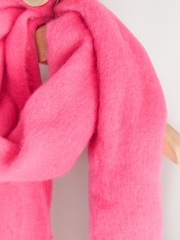 Raspberry Pink Heavyweight Brushed Blanket Scarf - Image 7 of 8