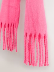 Raspberry Pink Heavyweight Brushed Blanket Scarf - Image 8 of 8