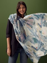 New York Christmas Scene Lightweight Scarf - Image 3 of 7