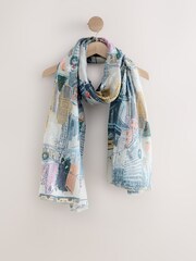 New York Christmas Scene Lightweight Scarf - Image 5 of 7