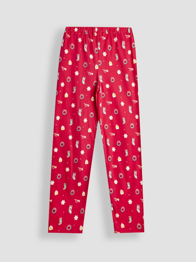 JoJo Maman Bébé Cream Men's Christmas Pyjama Set - Image 6 of 6