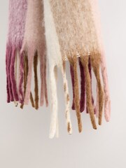 Berry/Neutral Vertical Stripe Heavyweight Blanket Scarf - Image 3 of 3