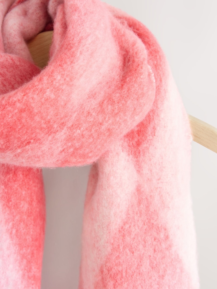 Red/Pink Argyle Heavyweight Brushed Blanket Scarf - Image 1 of 3