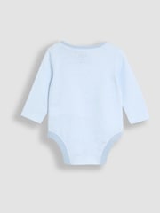 JoJo Maman Bébé Blue Quilted 2-Piece Dungaree Set - Image 5 of 6