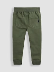 JoJo Maman Bébé Green 2-Pack Appliqué Knee & Plain Joggers - Image 3 of 6