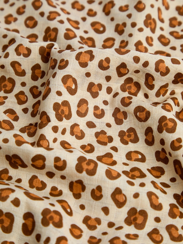 JoJo Maman Bébé Leopard Extra Large Muslin - Image 3 of 3 JoJo Maman Bébé Leopard Extra Large Muslin - Image 3 of 3