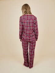 JoJo Maman Bébé Red Womens Classic Check Christmas Pyjamas Set - Image 2 of 4