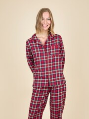 JoJo Maman Bébé Red Womens Classic Check Christmas Pyjamas Set - Image 3 of 4