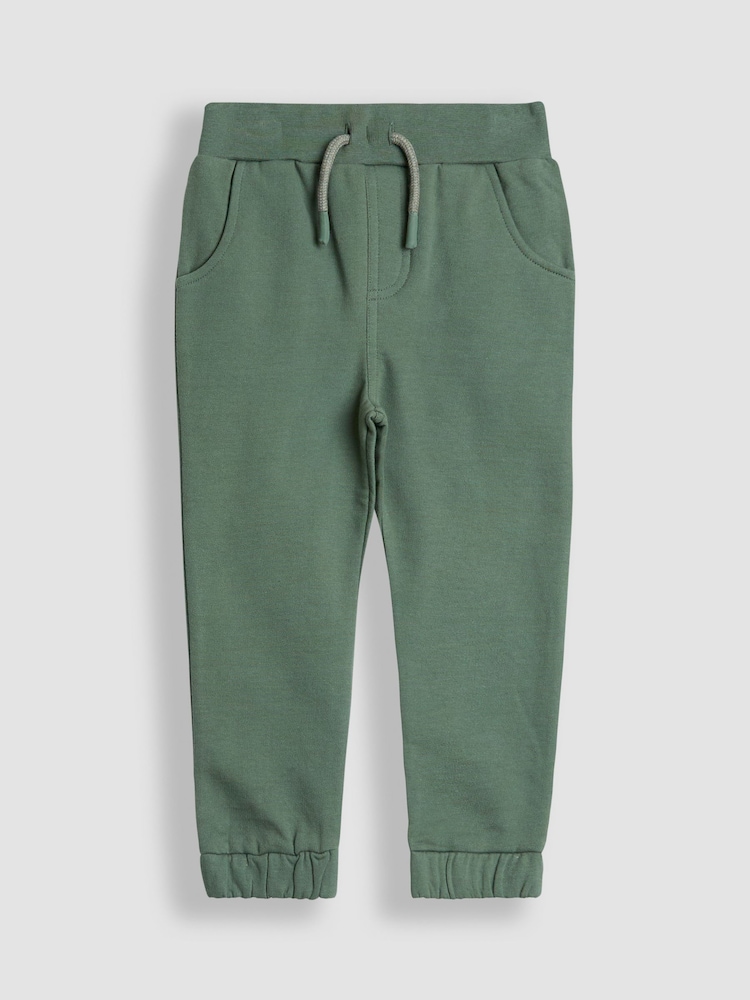 JoJo Maman Bébé Khaki Green 2-Pack Relaxed Joggers - Image 2 of 5 JoJo Maman Bébé Khaki Green 2-Pack Relaxed Joggers - Image 2 of 5