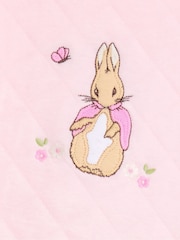 JoJo Maman Bébé Pale Pink Flopsy Quilted 2-Piece Dungaree Set - Image 6 of 6