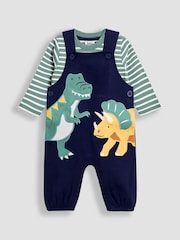 JoJo Maman Bébé Blue Dungarees Set - Image 1 of 8
