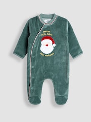 JoJo Maman Bébé My First Christmas Velour All-In-One - Bild 4 von 5