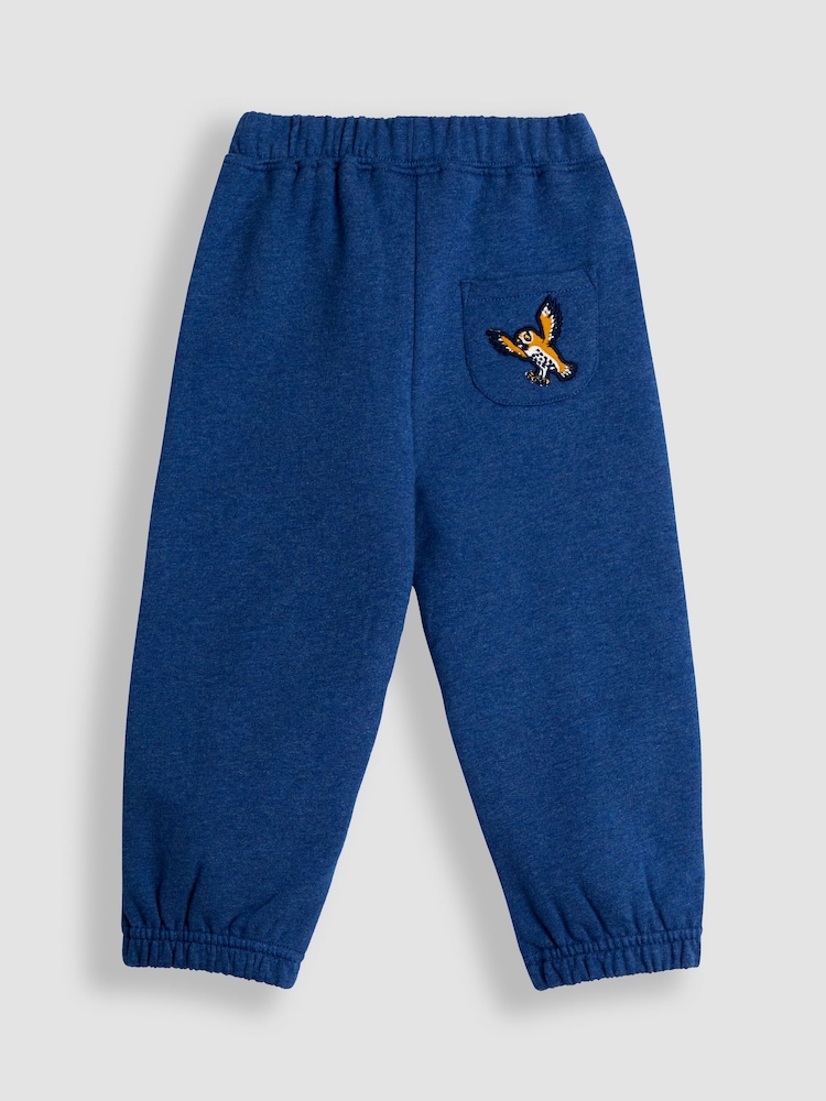 JoJo Maman Bébé The Gruffalo Blue Appliqué Joggers - Image 2 of 5 JoJo Maman Bébé The Gruffalo Blue Appliqué Joggers - Image 2 of 5