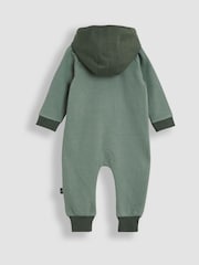 JoJo Maman Bébé Green Appliqué Hooded All in One - Image 2 of 4