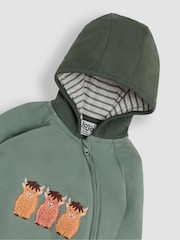 JoJo Maman Bébé Green Appliqué Hooded All in One - Image 3 of 4