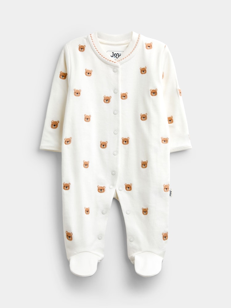 JoJo Maman Bébé Organic Cotton Sleepsuit & Hat Set - Slika 2 iz 8
