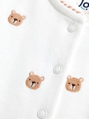 JoJo Maman Bébé Organic Cotton Sleepsuit & Hat Set - Slika 7 iz 8