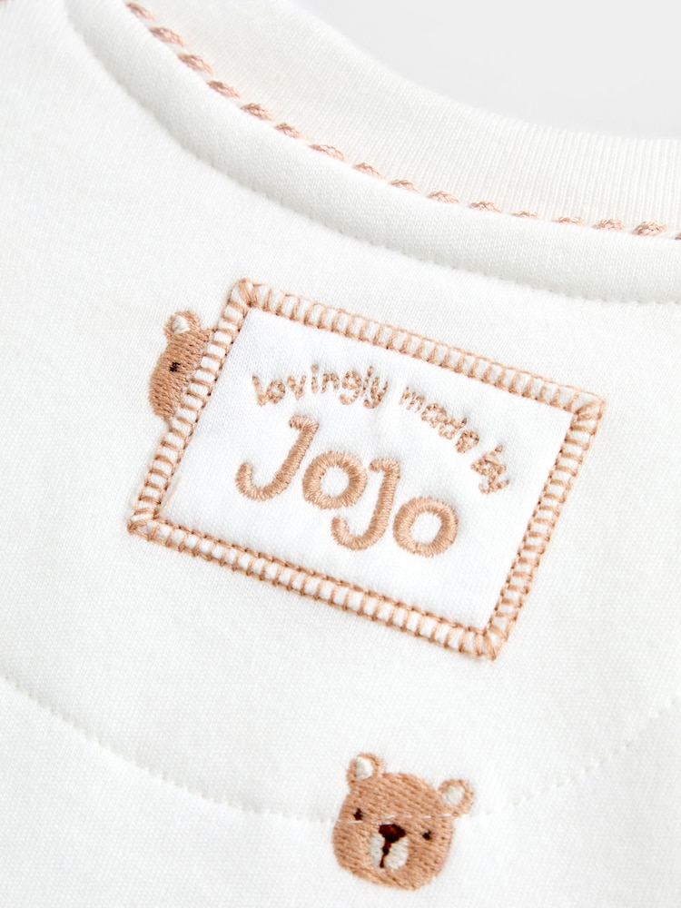 JoJo Maman Bébé Organic Cotton Sleepsuit & Hat Set - Slika 8 iz 8