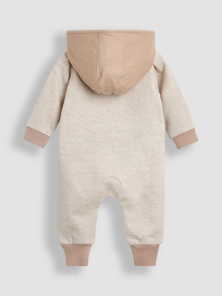 JoJo Maman Bébé Natural Appliqué Hooded All in One - Image 2 of 4