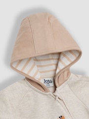 JoJo Maman Bébé Natural Appliqué Hooded All in One - Image 3 of 4